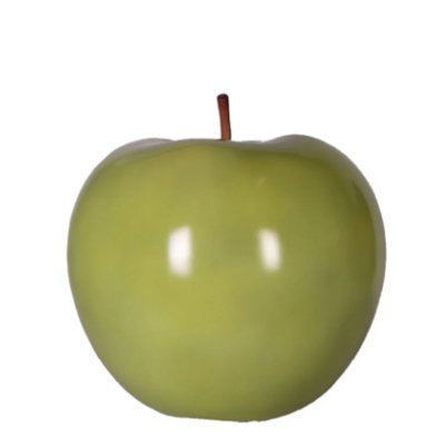 Grande statue de pomme verte surdimensionnée