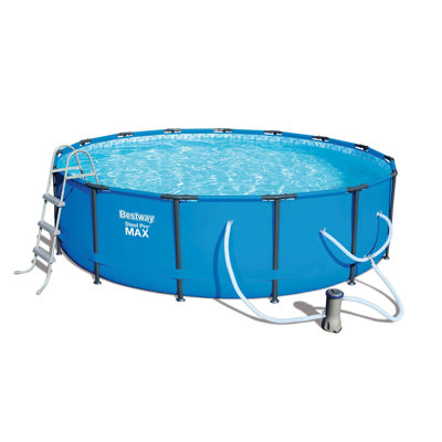 Plastic Oval Frame Set Pool 42'' H x 180'' W x 180'' L , with Pump Included