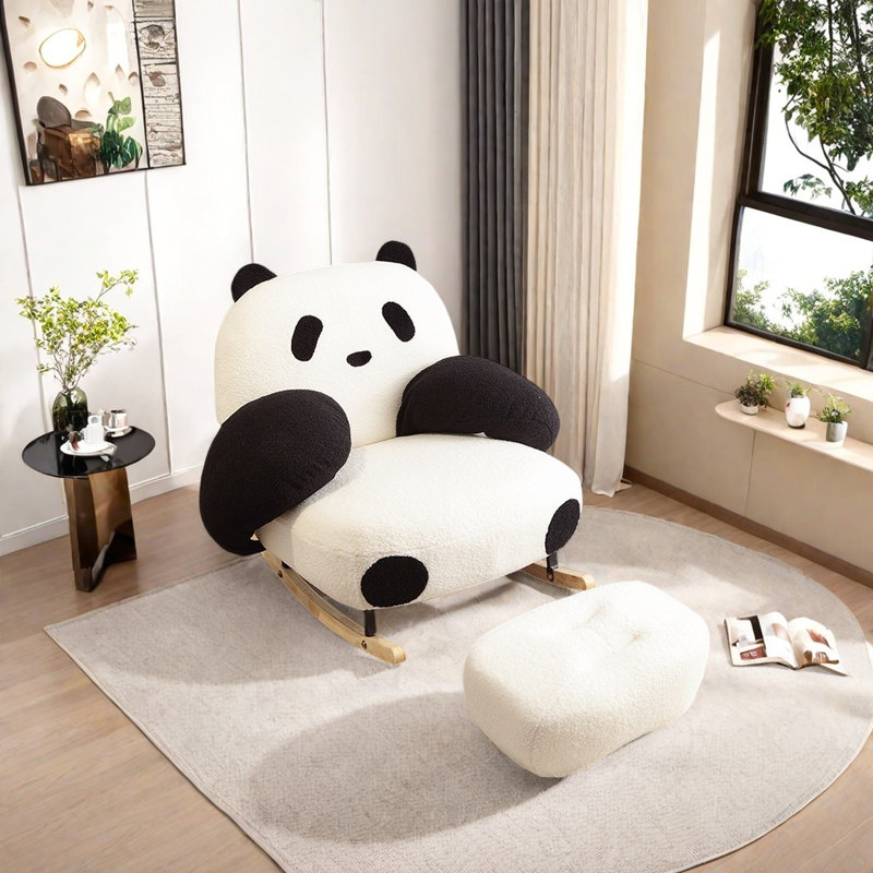 Chaise en tissu doux avec structure en caoutchouc, Noir / blanc