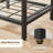 Bedside Table With Charging Station, Storage Shelf, 1 Drawer And Metal Frame