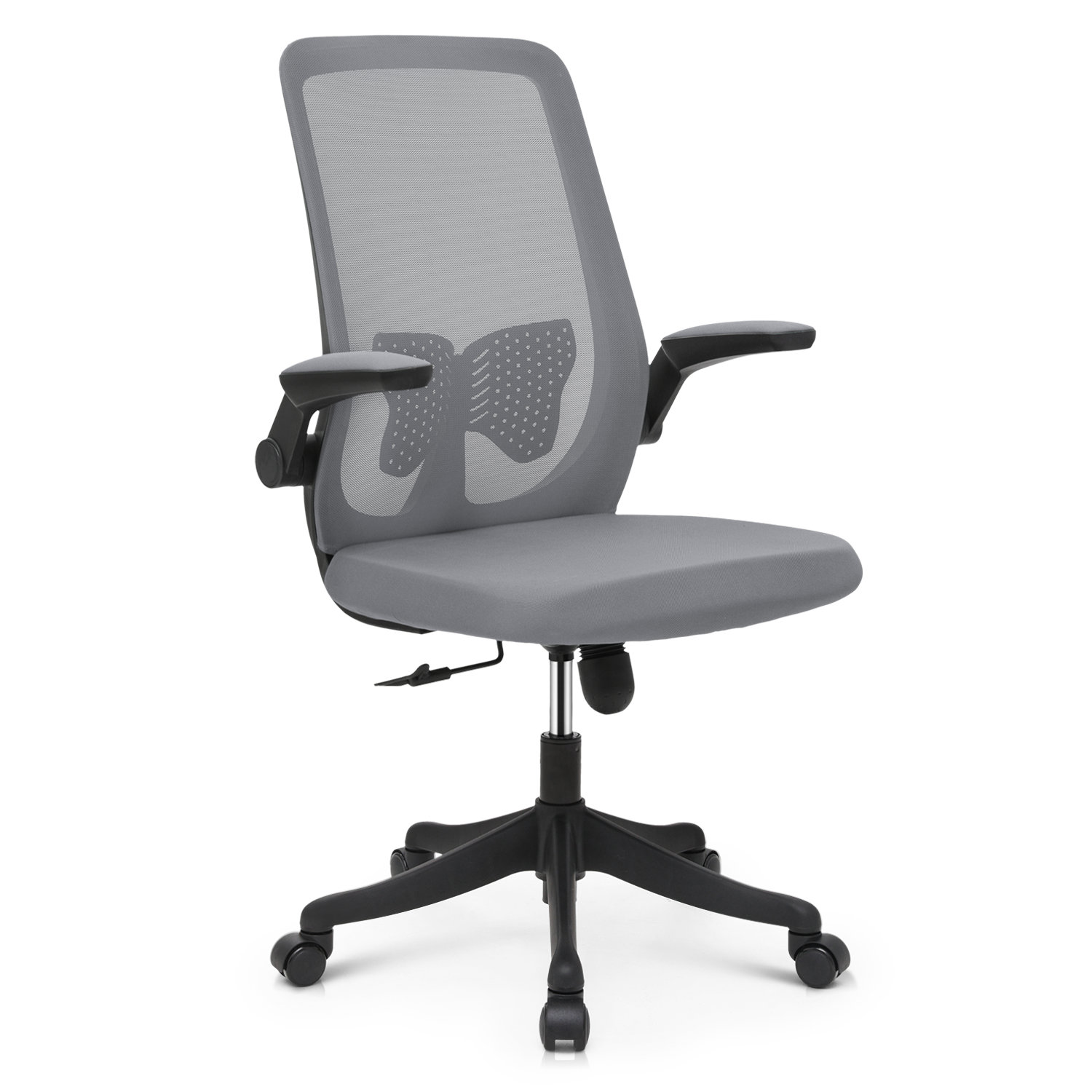 Executive Padded Mid-Back Home Office Desk Chair with Armrest, Adjustable  Height Computer Chairs, 360-Degree Swivel, Leather, 250Lbs Capacity