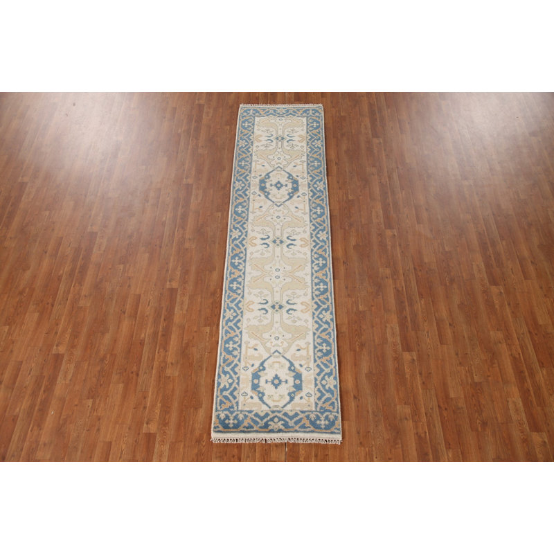 Tapis de couloir indien fait à la main 3 x 10 po