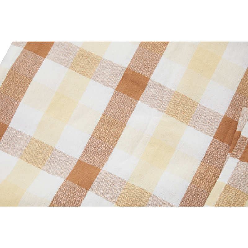 Korinne Rectangular Tartan Tablecloth, Brown