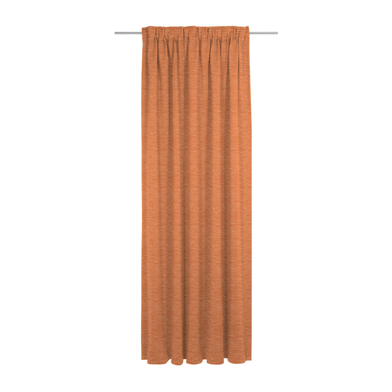 Polyacrylic Opaque Pinch Pleat Curtain Panel, 132cm Width x 365cm Drop, Terra