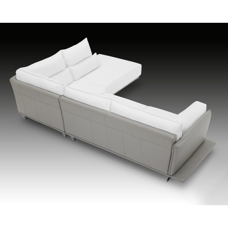 Canapé et méridienne en cuir véritable 116,9 "de largeur Cotswold, Orienté à droite (vu de face)