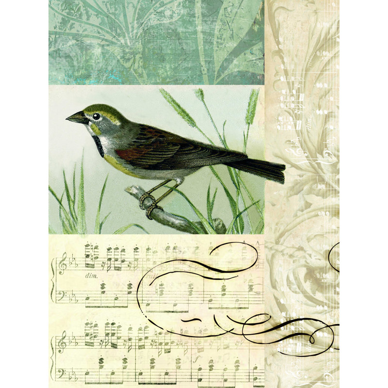 Oiseau, représentation d'époque, H 40 po x l 30 po x P 1,25 po