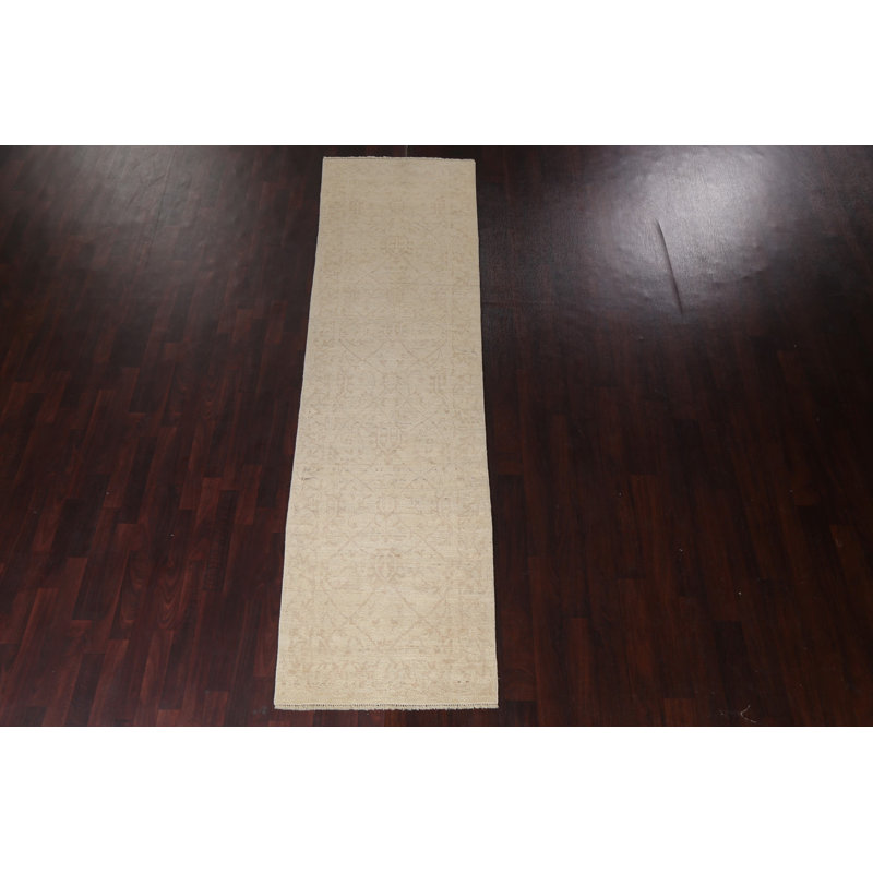 Tapis turc Oushak en laine noué à la main 3 x 11
