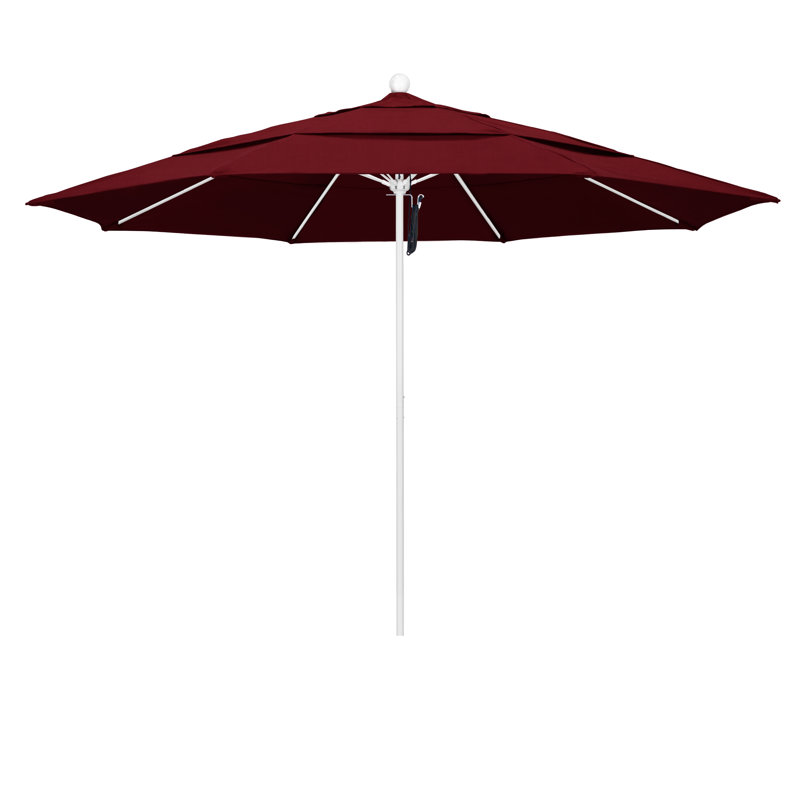 Parasol de marché 11 pi Hibo, Tissage uni Sunbrella® Spectrum rubis