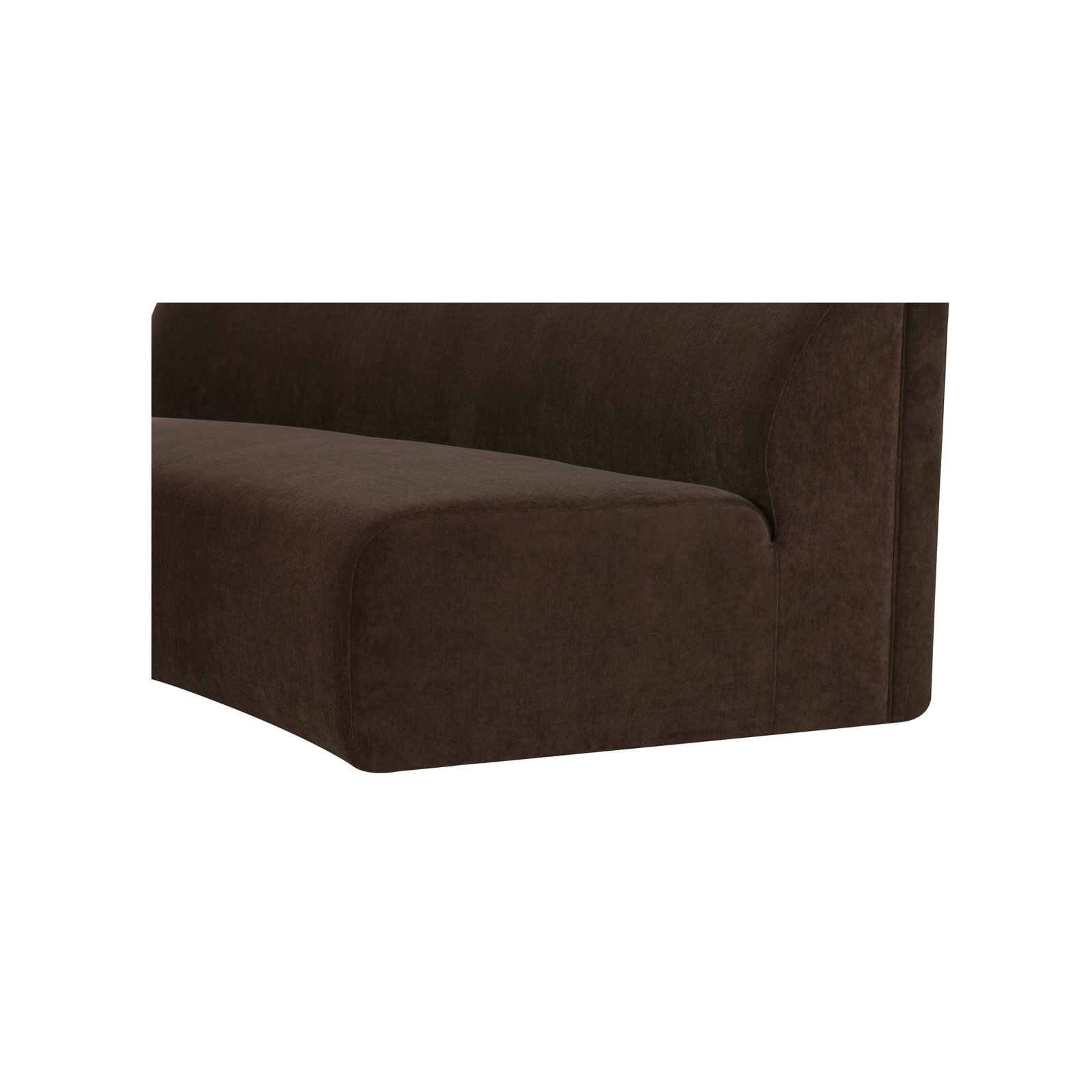 REMI 81" Concave Modular Sofa, Brown