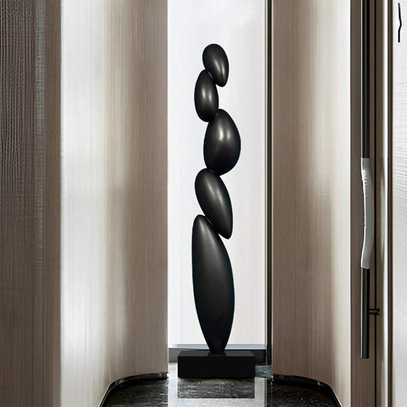 Objet décoratif en verre noir Boho
