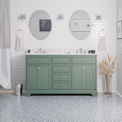 60'' Double Bathroom Vanity with Top