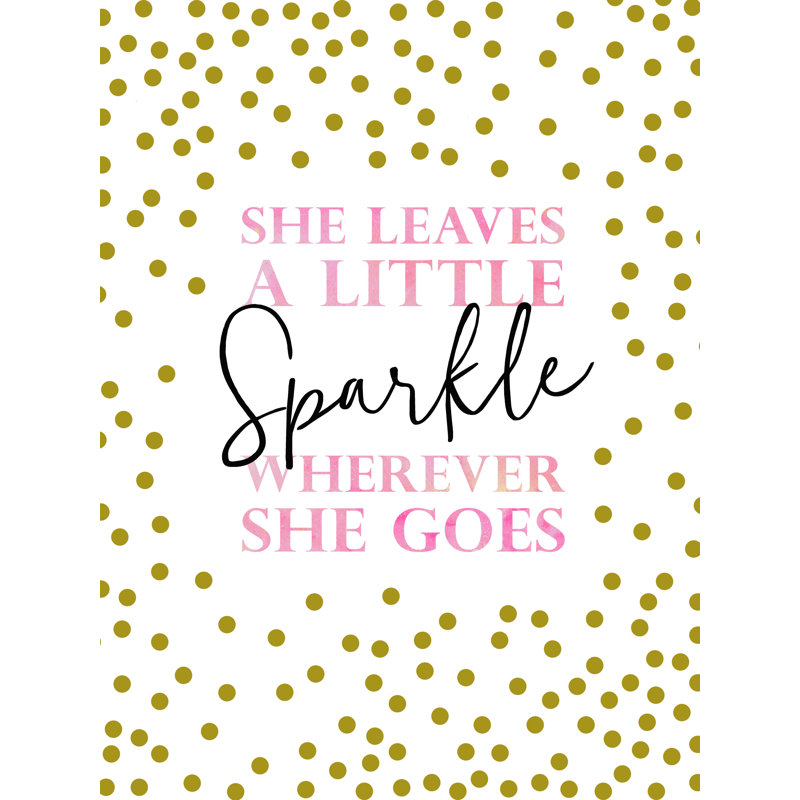 «She Leaves Sparkles», reproduction sur toile tendue, H 16 po x l 12 po