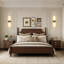 Set of 2 16.5" Rechargeable Cordless Frosted Wall Sconces with Remote Control and Included Bulbs-1526931782