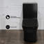 Toilette carrée une pièce à double chasse en noir brillant Concorde-1125190072-1135972623