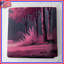 Couvre-lit paysage forêt rose avec cerf-123423571