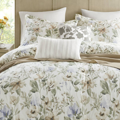 Ensemble d'édredon surdimensionné en satin de coton 6 pièces