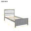 Lit plateforme en bois simple, gris