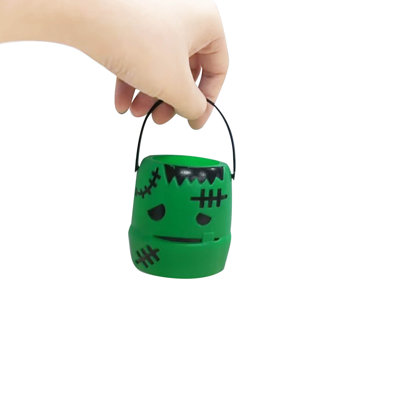 Halloween Pumpkin Bucket, Pumpkin Candy Bucket Plastic Lantern Bucket For Halloween Party Decorations Party Favors Purple