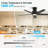 2pcs 44-inch Ceiling Fan With Led Light-336298538