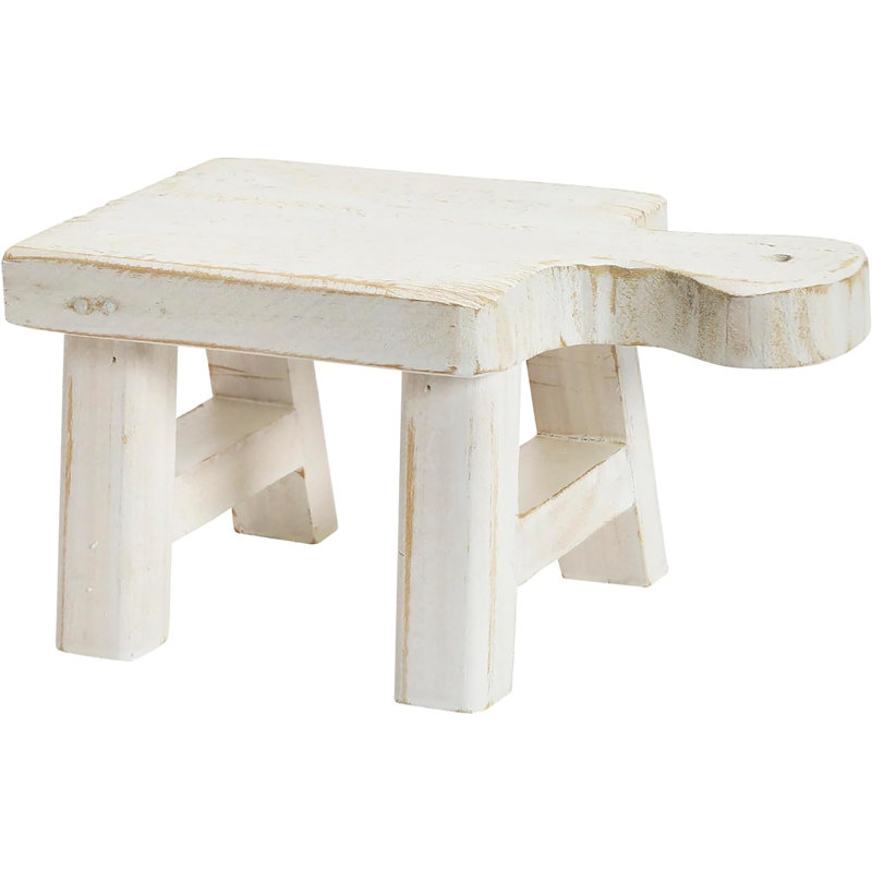 Piédestal en bois multifonctionnel avec poignée, conception unique, adapté à divers cas de figure, Blanc