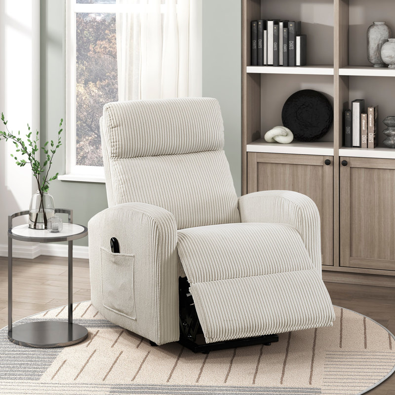 Fauteuil inclinable électrique contemporain, Beige