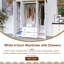 Armoire penderie en bois blanc avec tiroirs-1117050633