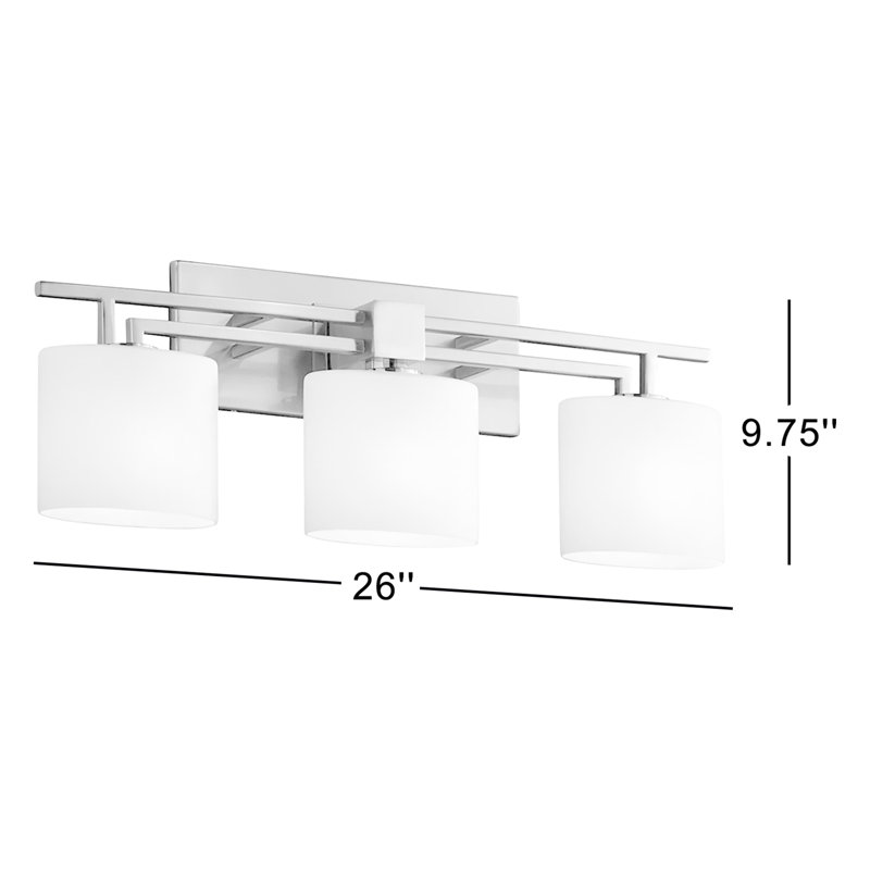 Kip 3 - Light Dimmable Vanity Light, Weave, Brushed Nickel