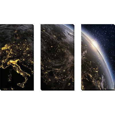 "Earth", ensemble de 3 impressions sur toile