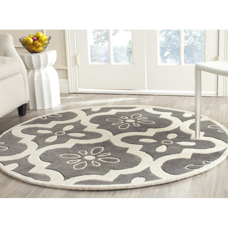 Carolene Hand Tufted Wool Floral Rug