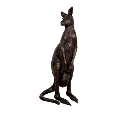 Kangaroo Bronze Garden Statue