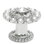 Poignée ronde multi-cristaux Caché avec plateforme halo et cristal transparent Swarovski