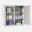 Armoire de rangement murale avec portes en verre et 2 tablettes réglables-886624156