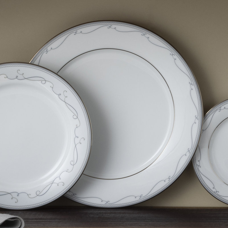 Noritake Satin Flourish Dinner Plates, 10-1/2"