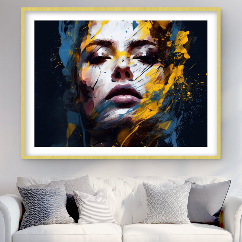 Sensuelle tornade - reproduction encadrée bleue | Décoration intérieure