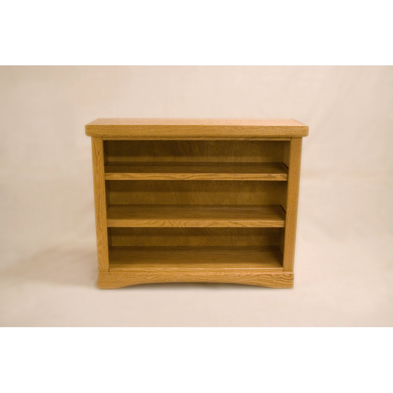 Cusack 37.5" W Solid Standard Bookcase, Light Oak, 30"H x 37.5"W x 12.25"D