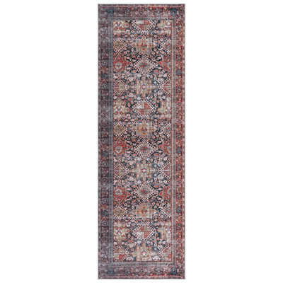 Mellor Machine Washable Non-Slip Area Rug in Red