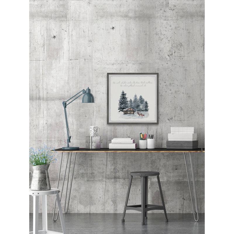 Perfect White Christmas - Single Picture Frame Print, 81cm H x 81cm W x 3.81cm D