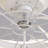 20" White Low Profile Caged Dimmable Ceiling Fan With Led Light Remote And App Control Reversible Dc Motor-201670311
