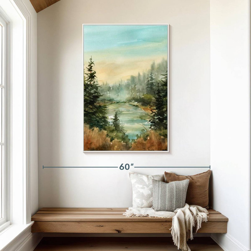 Forest Favorite Spot, Cadre flottant blanc, 31 po x 46 po