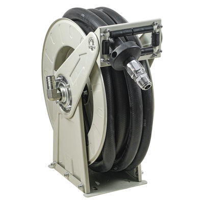 Fuel Hose Reel, 1"" x 33', Extra Long Retractable Diesel Hose Reel, Heavy-Duty Carbon Steel -  VEVOR, CYR33FT34INCHXESKV0