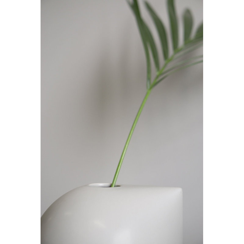 Vase de table en céramique, Gris, H 3,94 po x l 3,94 po x P 3,94 po