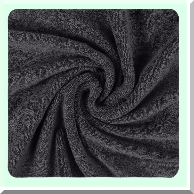 UltraSoft QuickDry Jumbo Bath Sheet Set - 100% Ring Spun Cotton, 600 GSM, Highly Absorbent, Extra Large 35x70 Inches, Hotel Quality, Grey