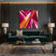 Abstrait, formes, 75, art sur toile rouge-1531675575