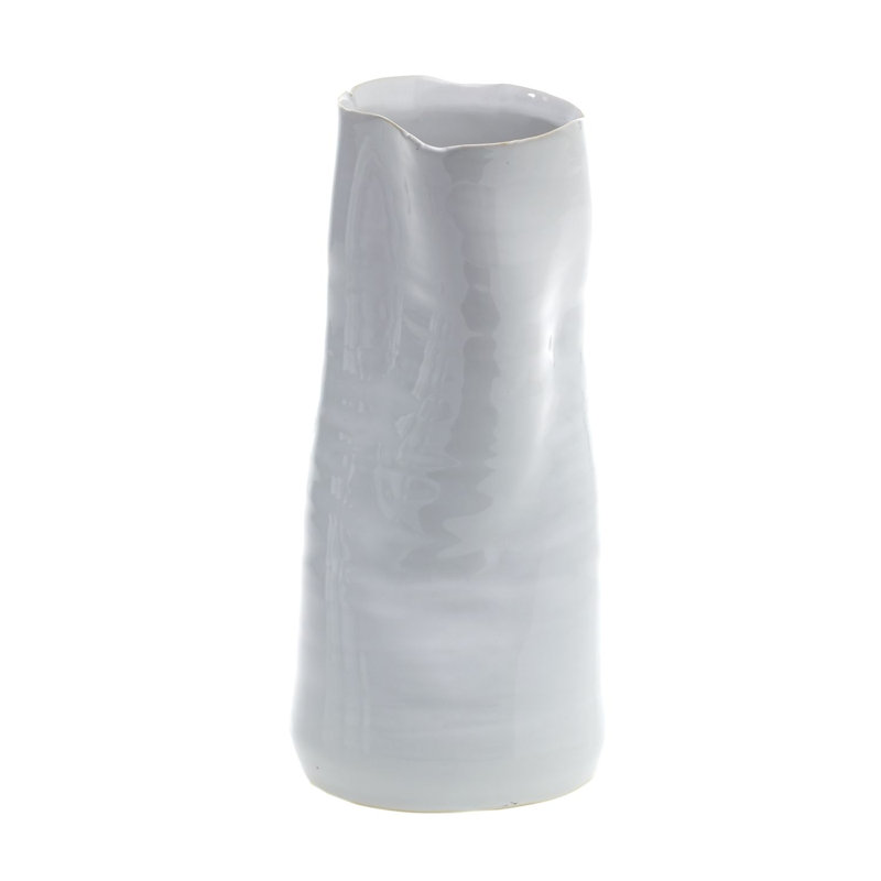 Vase Livinia, Blanc, H 9 po x l 4,25 po x P 4,25 po