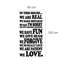 Text & Numbers Non-Wall Damaging Wall Decal