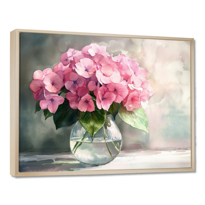 Hydrangeas In A Glass Vase III - Hydrangea Wall Art