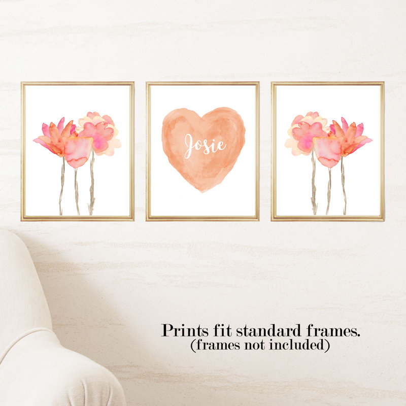 Fleurs du désert et cœur terre cuite, impressions sur papier, H 14 po x l 11 po, Oui