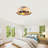 20" Lotus Design  Fabric Farmhouse Bladeless Ceiling Fan With Remote Control  For Living Room, Bedroom,Kitchen--Not Included Bulbs