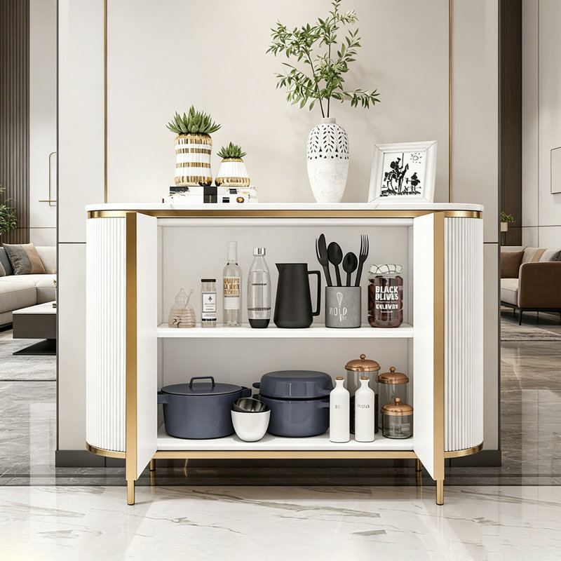 Buffet Modern Luxury Fashion, H 35,43 po x l 55,12 po x P 15,75 po, Blanc