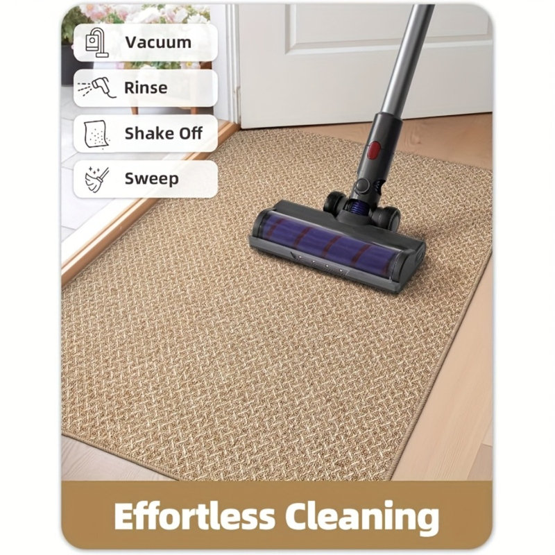 Non-Slip Mother's Day Indoor Doormat, 44cm W x 76cm L, Khaki